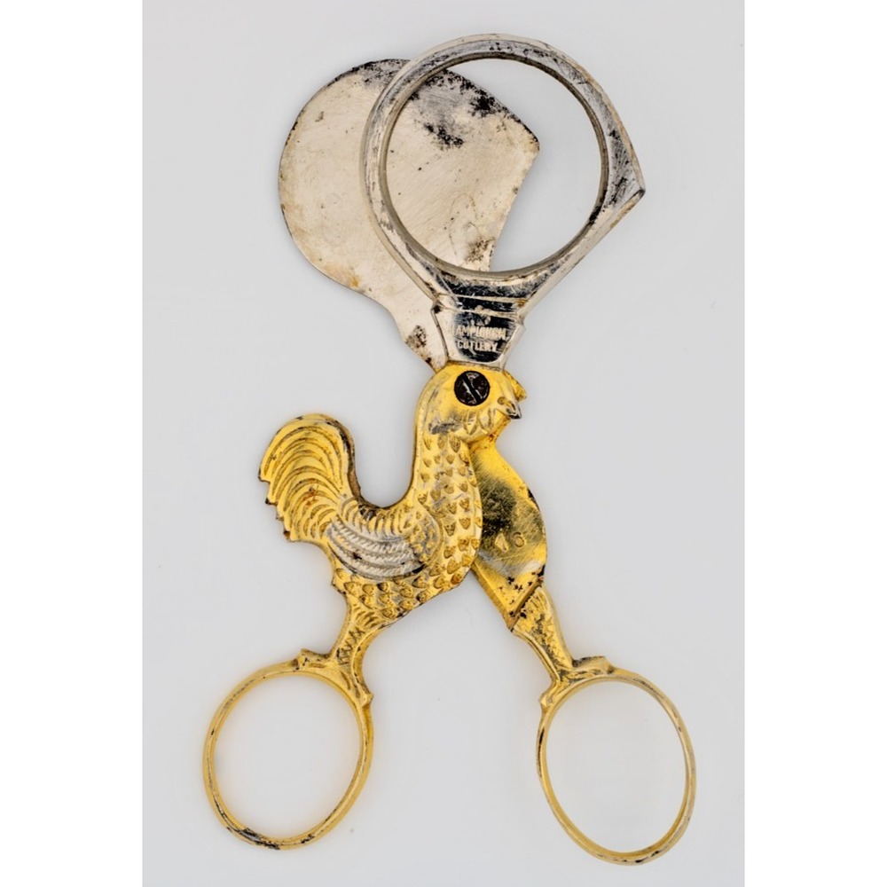 Vintage Lamplough Cutlery Solingen Germany Rooster Scissors Bottle Opener